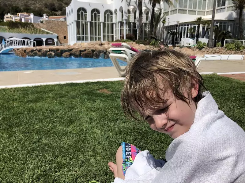 Harry's a bit wet, from A Holiday in Nerja, Andalusia, Spain - 15th April 2019