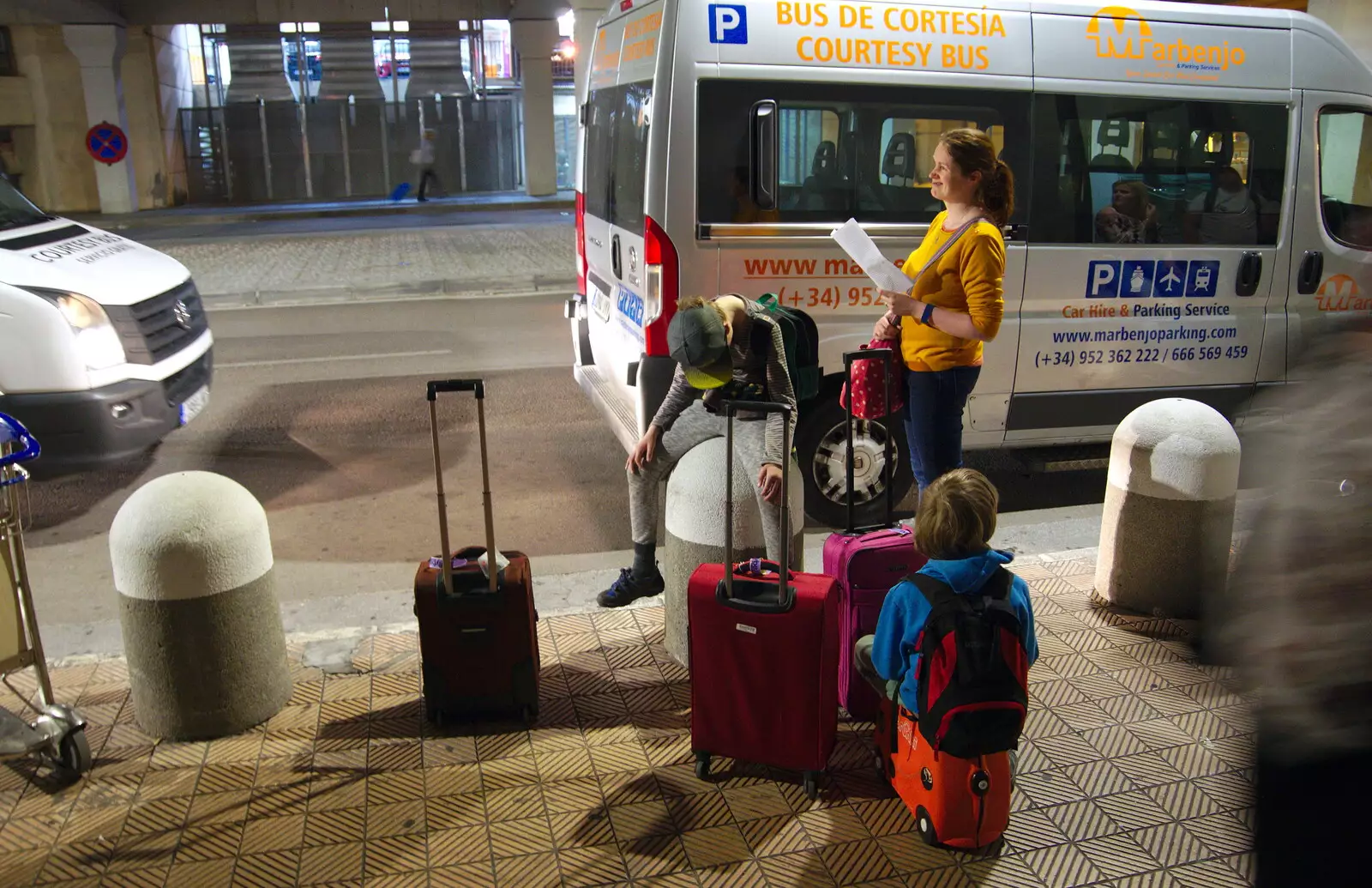 We wait around for a shuttle bus, from A Holiday in Nerja, Andalusia, Spain - 15th April 2019