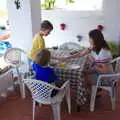 We play cards on the terrace, A Holiday in Nerja, Andalusia, Spain - 15th April 2019