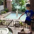 Harry points at a fountain, A Holiday in Nerja, Andalusia, Spain - 15th April 2019