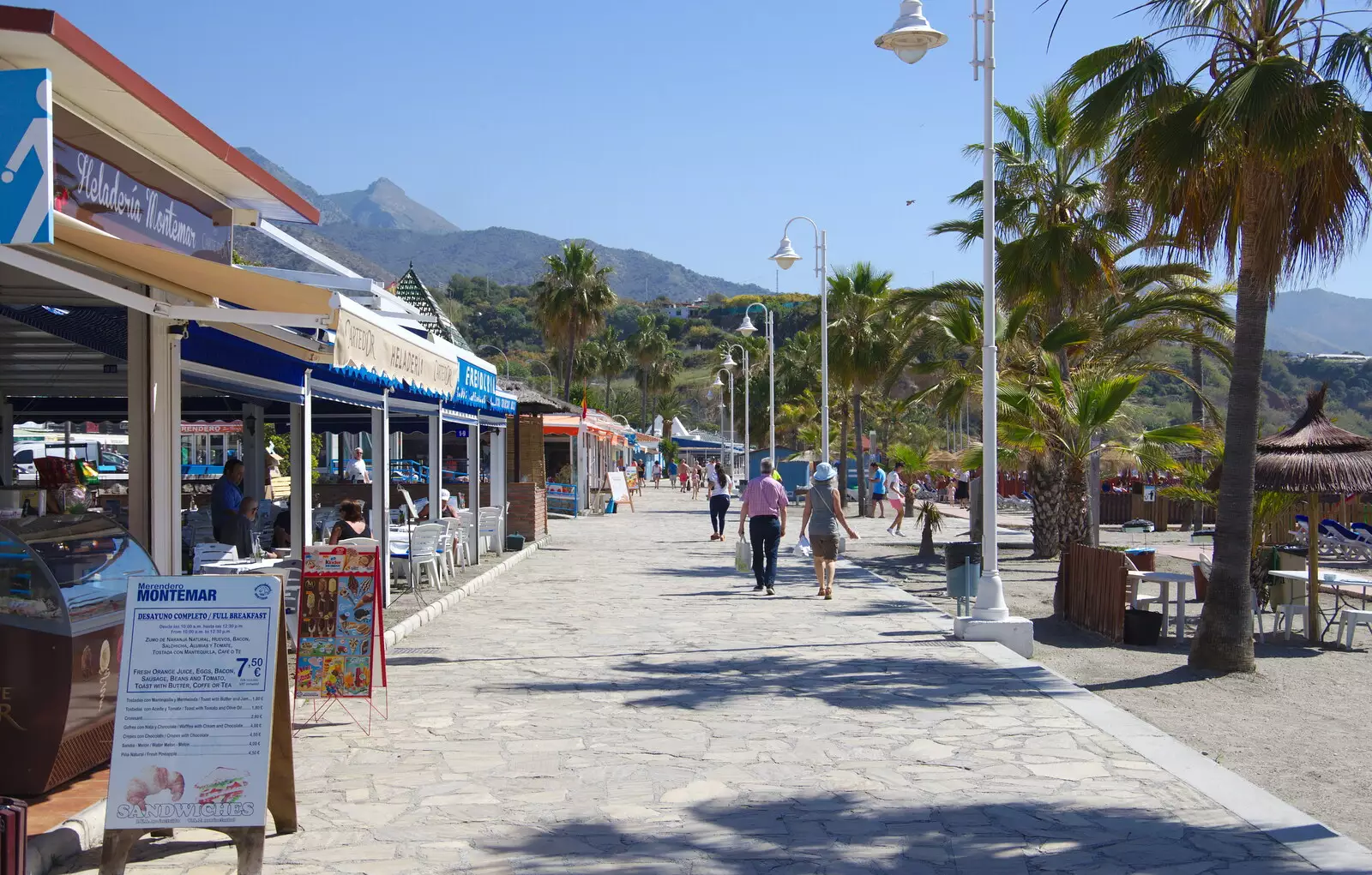 The promenade at Playa Burriana, from A Holiday in Nerja, Andalusia, Spain - 15th April 2019