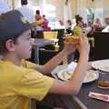 Fred makes a pizza-chip sandwich, A Holiday in Nerja, Andalusia, Spain - 15th April 2019