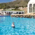 Fred tries out the freezing swimming pool, A Holiday in Nerja, Andalusia, Spain - 15th April 2019