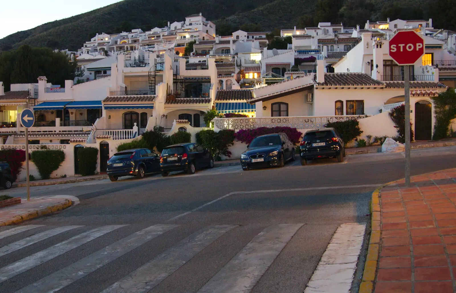 The apartment complex in the dusk, from A Holiday in Nerja, Andalusia, Spain - 15th April 2019