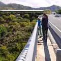 Harry and Isobel on a road bridge, The Caves of Nerja, and Frigiliana, Andalusia, Spain - 18th April 2019