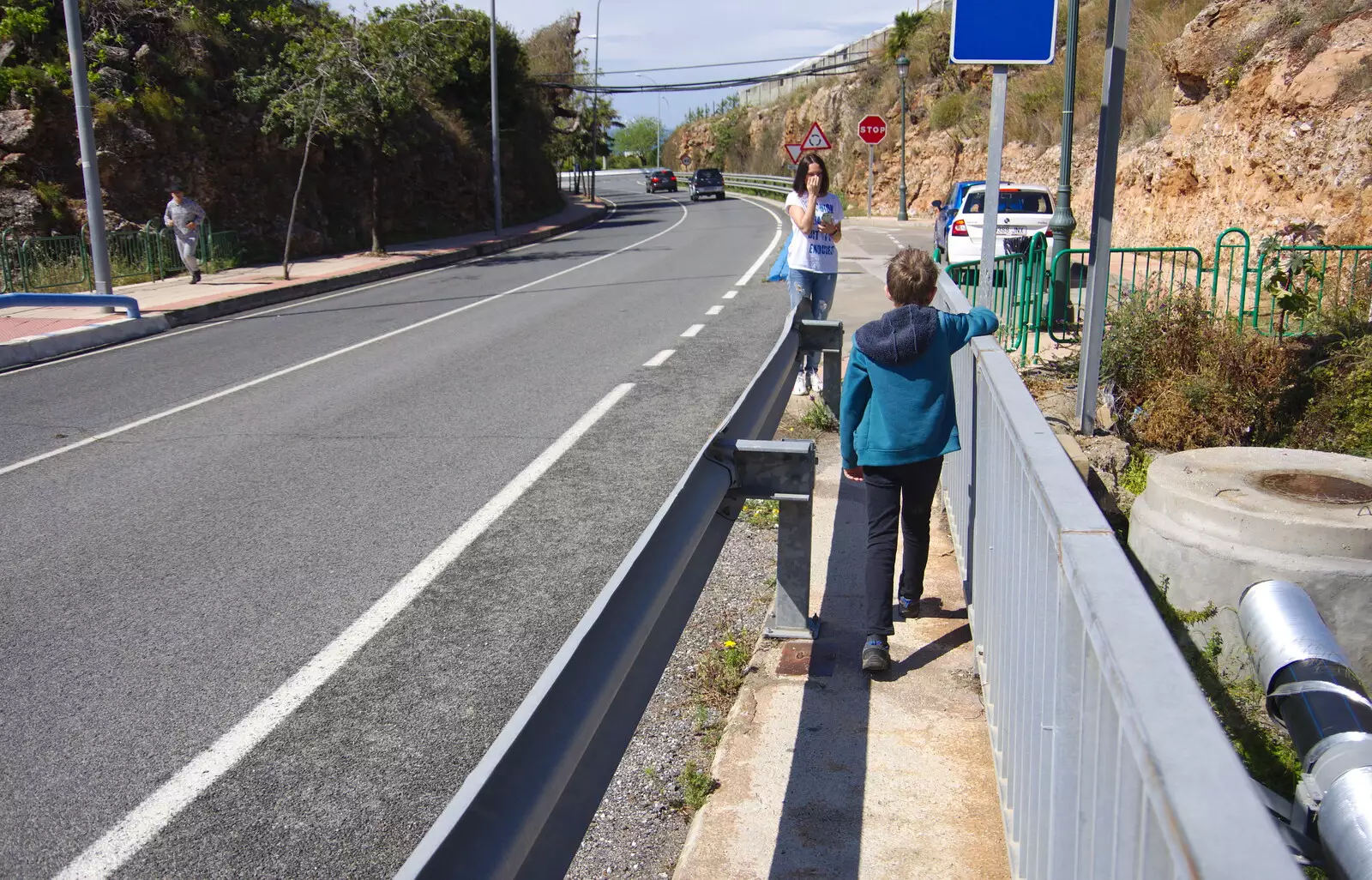 Fred on the road to Nerja, from The Caves of Nerja, and Frigiliana, Andalusia, Spain - 18th April 2019