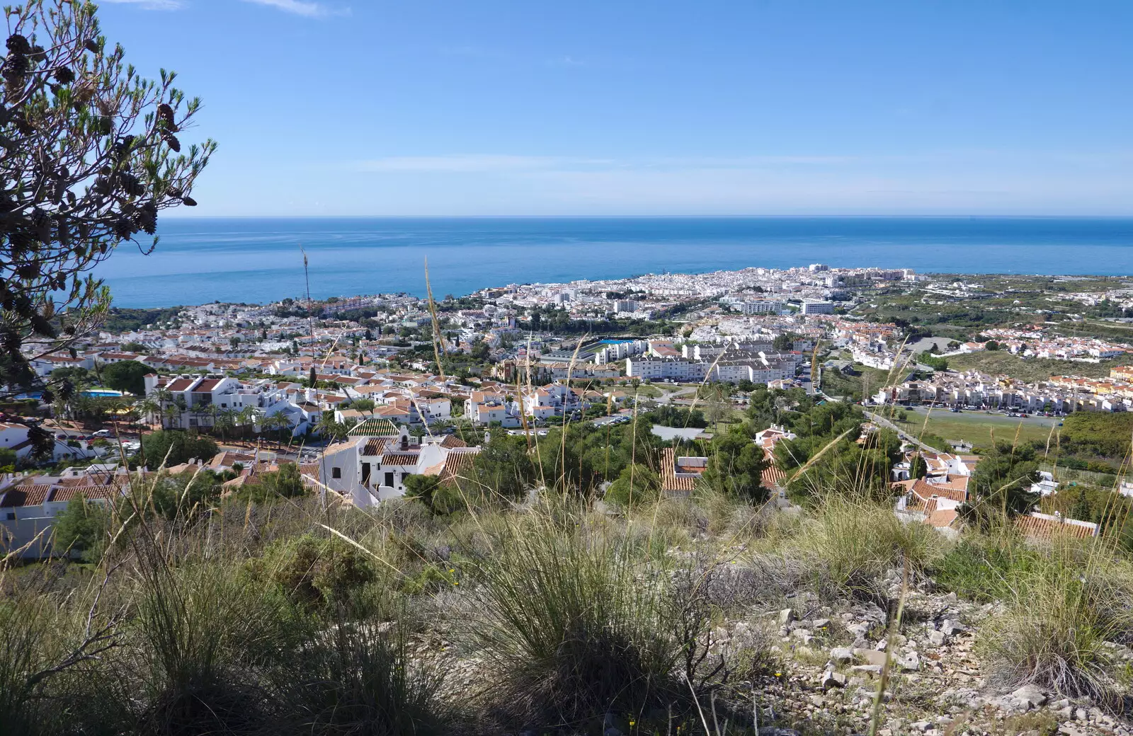 The view over Nerja, from A Walk up a Hill, Paella on the Beach and Granada, Andalusia, Spain - 19th April 2018