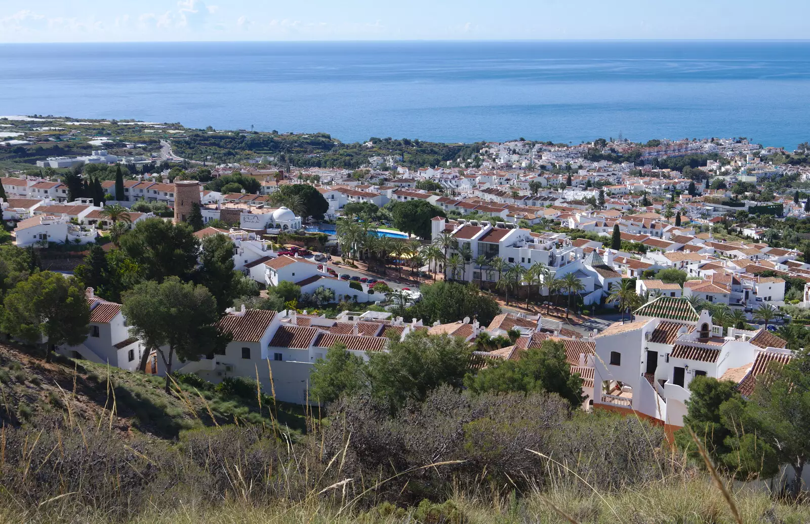 The Capistrano village, and the sea, from A Walk up a Hill, Paella on the Beach and Granada, Andalusia, Spain - 19th April 2018