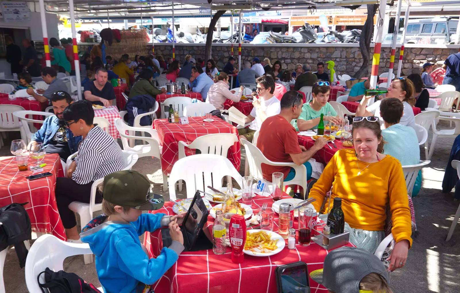 It's quite an operation at Chiringuito de Ayo, from A Walk up a Hill, Paella on the Beach and Granada, Andalusia, Spain - 19th April 2018