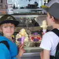 The boys are quite happy to score ice cream again, A Walk up a Hill, Paella on the Beach and Granada, Andalusia, Spain - 19th April 2018