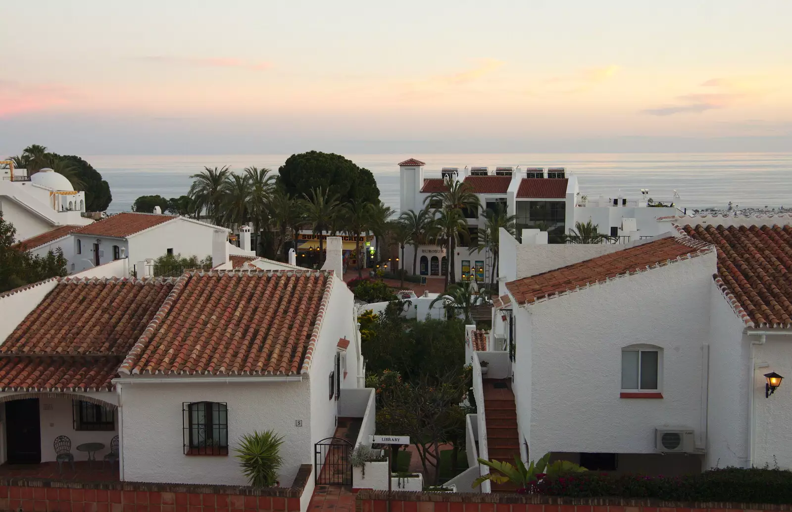 Evening view over El Capistrano, from A Walk up a Hill, Paella on the Beach and Granada, Andalusia, Spain - 19th April 2018