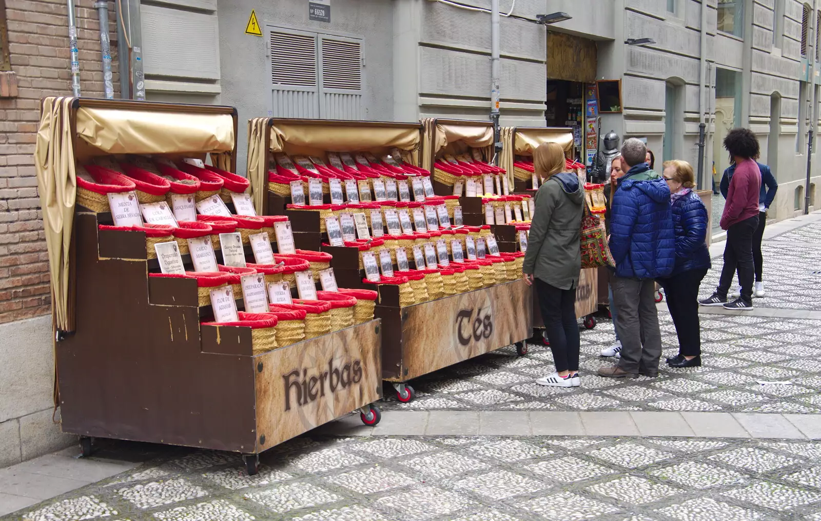 Near the cathedral there's a herbs'n'spices stall, from A Walk up a Hill, Paella on the Beach and Granada, Andalusia, Spain - 19th April 2018