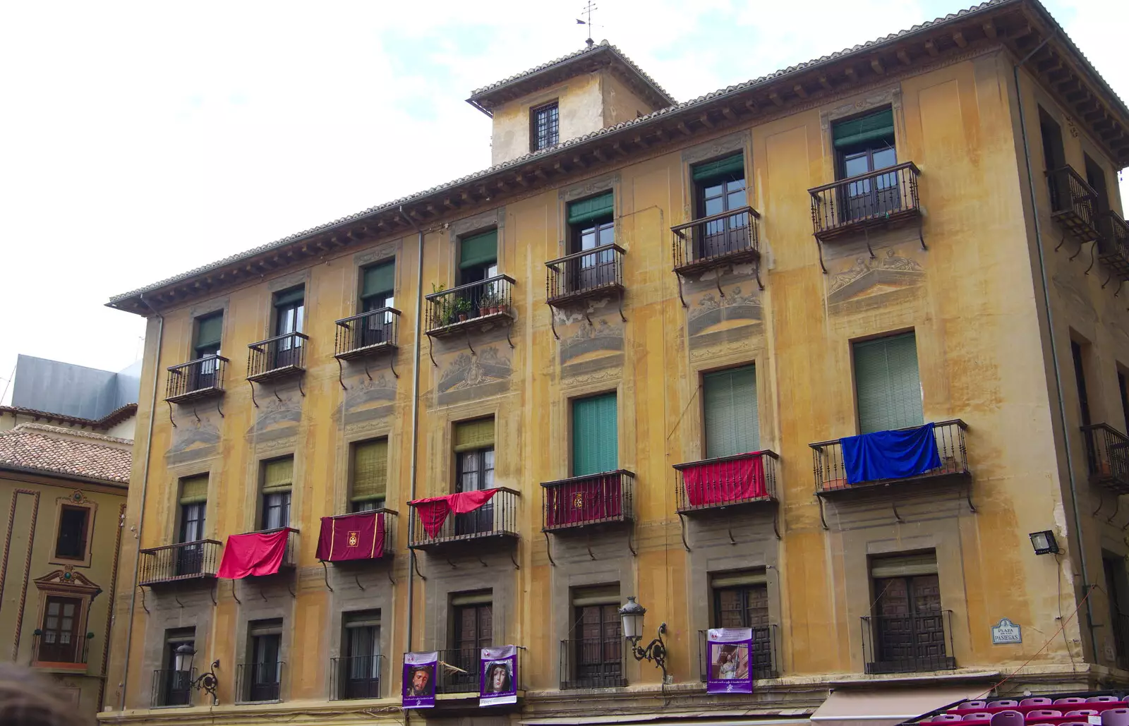 Grand apartment block by the cathedral, from A Walk up a Hill, Paella on the Beach and Granada, Andalusia, Spain - 19th April 2018