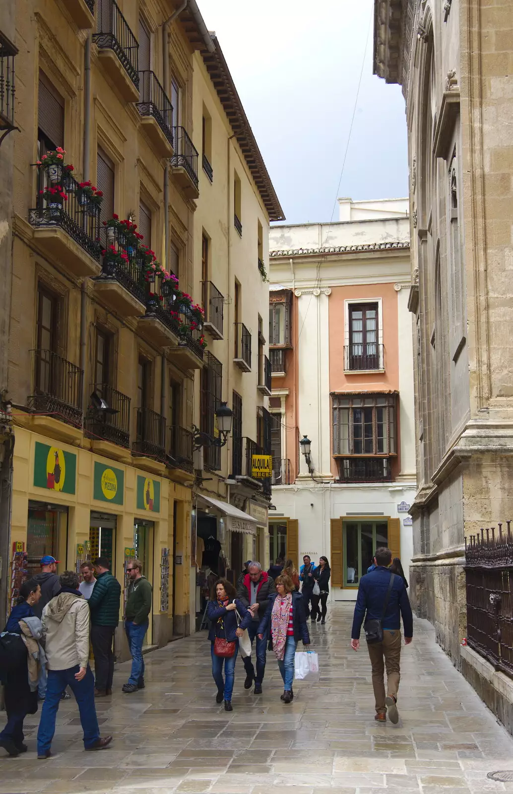 The street by the cathedral, from A Walk up a Hill, Paella on the Beach and Granada, Andalusia, Spain - 19th April 2018