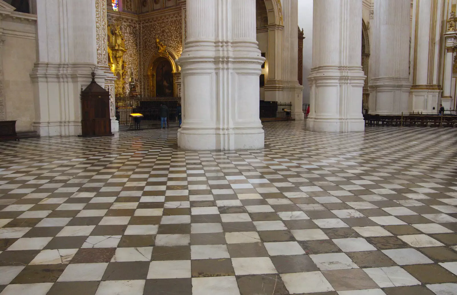 Chequerboard cathedral floor, from A Walk up a Hill, Paella on the Beach and Granada, Andalusia, Spain - 19th April 2018