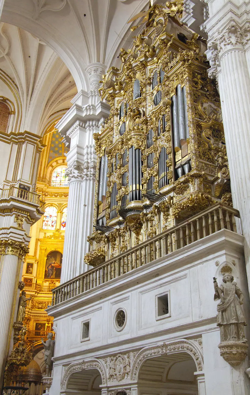 A very ornate church organ, from A Walk up a Hill, Paella on the Beach and Granada, Andalusia, Spain - 19th April 2018