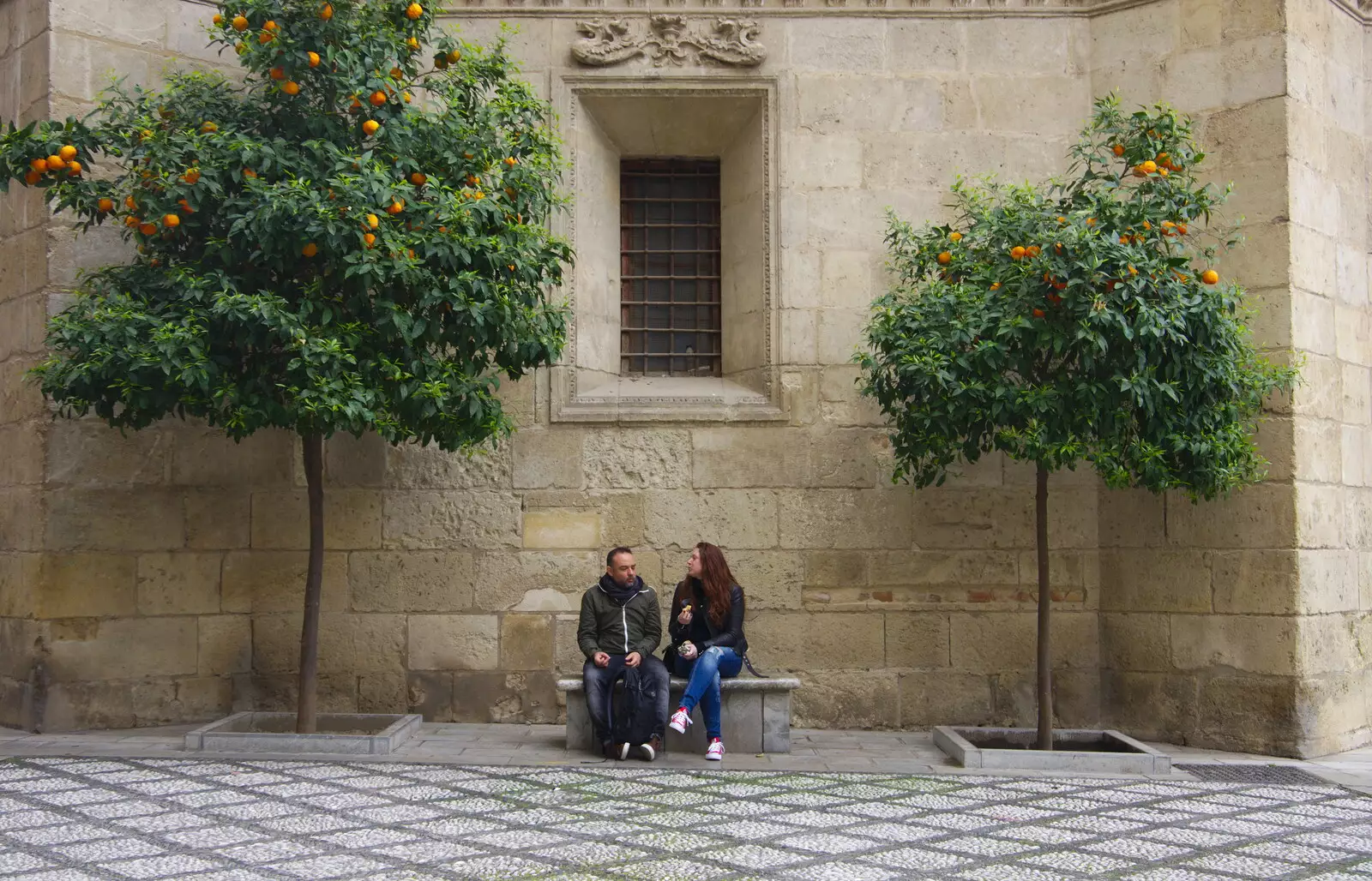 Under the orange trees, from A Walk up a Hill, Paella on the Beach and Granada, Andalusia, Spain - 19th April 2018