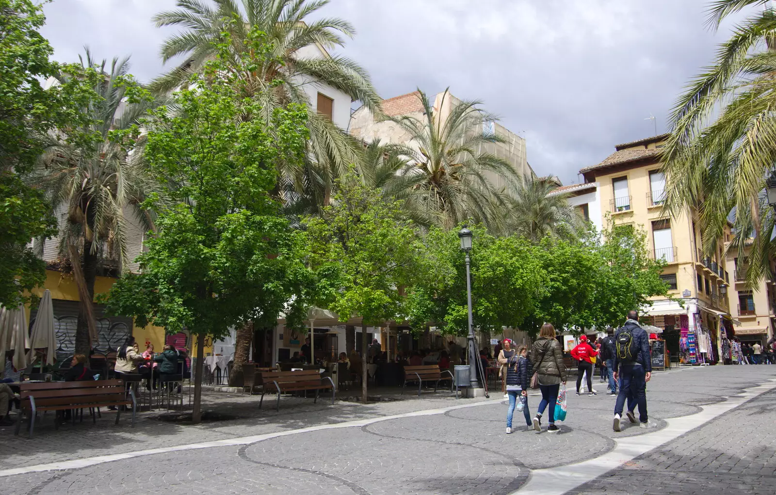 The Plaza de la Romanilla, from A Walk up a Hill, Paella on the Beach and Granada, Andalusia, Spain - 19th April 2018