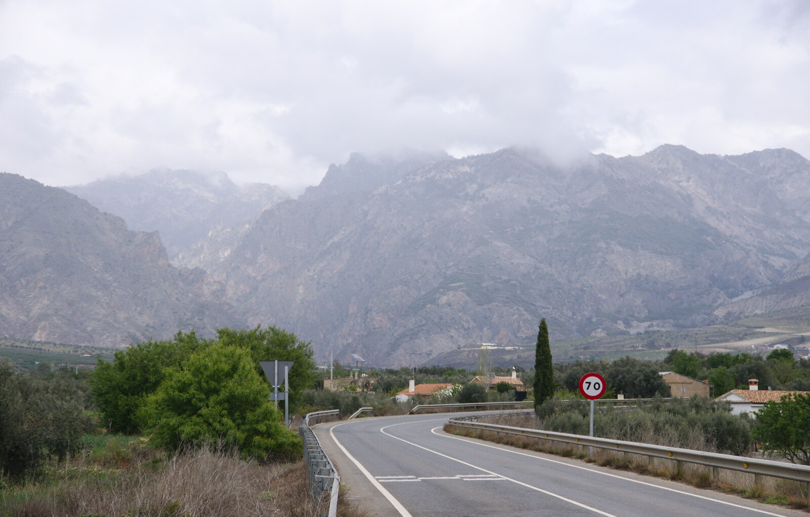 More mountains and empty roads from A Walk up a Hill, Paella on the Beach and Granada, Andalusia, Spain - 19th April 2018