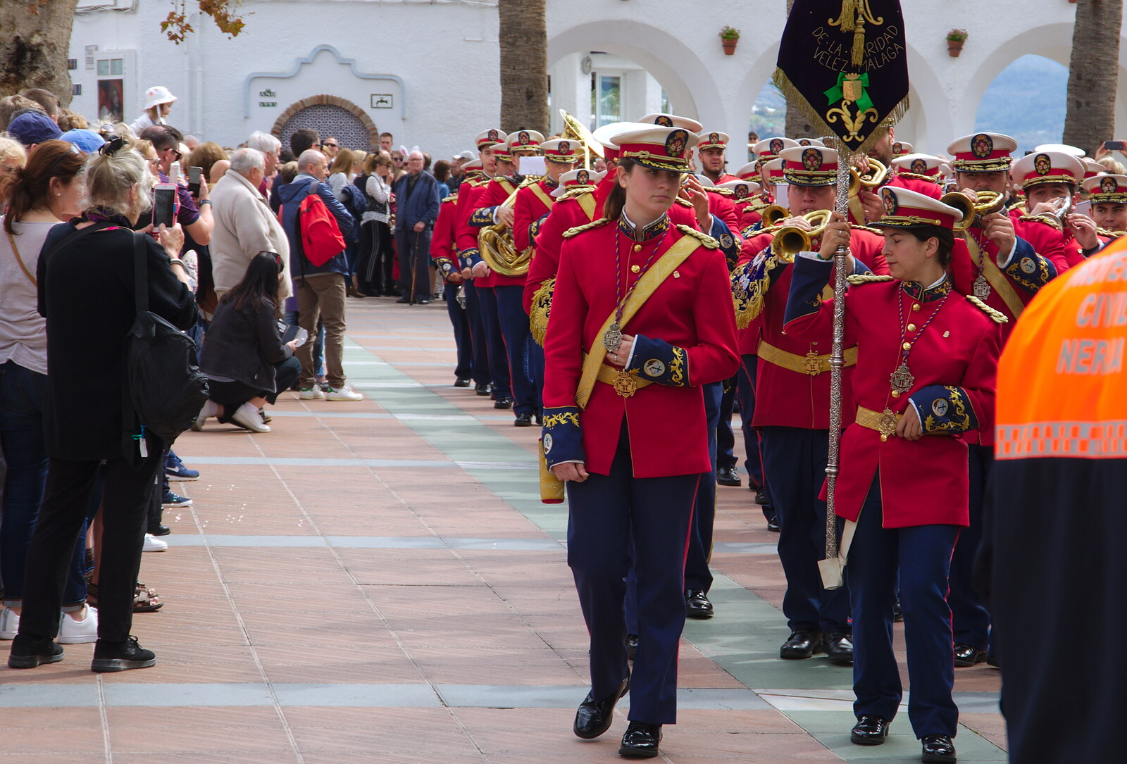 Outside, another band appears from An Easter Parade, Nerja, Andalusia, Spain - 21st April 2019