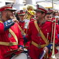 A joke is shared in the band, An Easter Parade, Nerja, Andalusia, Spain - 21st April 2019