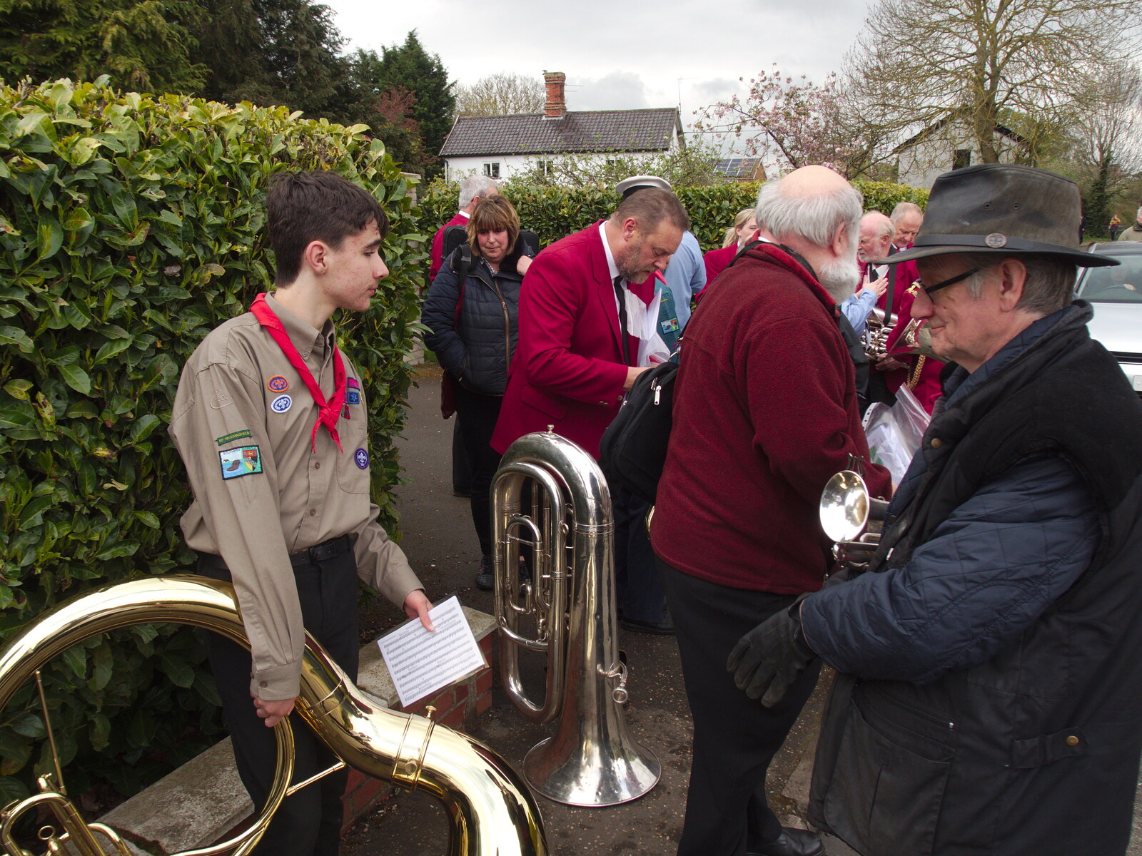 Bernard chats from A St. George's Day Parade, Dickleburgh, Norfolk - 28th April 2019