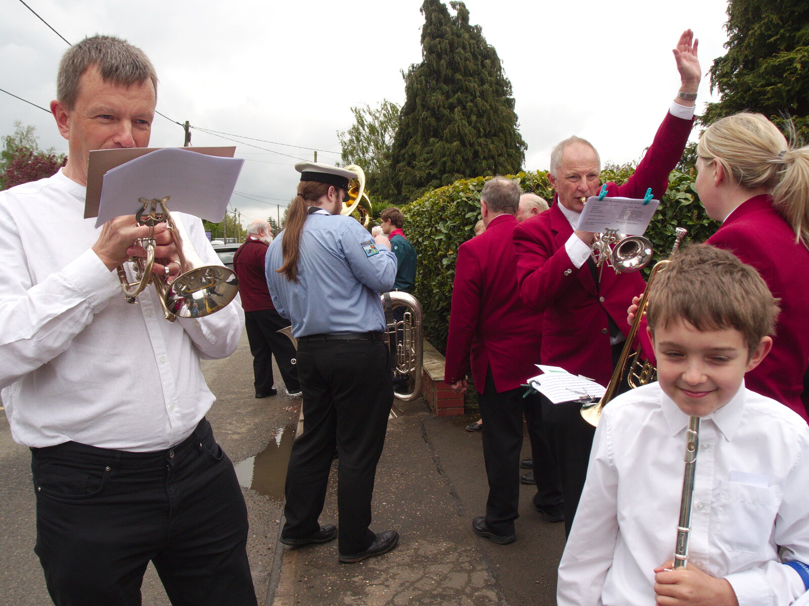 Nosher and Fred, who's on flute from A St. George's Day Parade, Dickleburgh, Norfolk - 28th April 2019