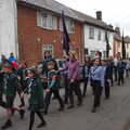 The Sea Scouts march past, A St. George's Day Parade, Dickleburgh, Norfolk - 28th April 2019