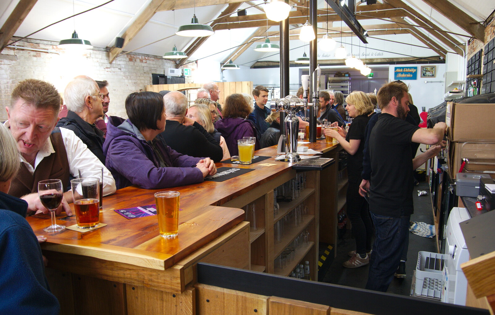 At the bar from The Opening of Star Wing Brewery's Tap Room, Redgrave, Suffolk - 4th May 2019