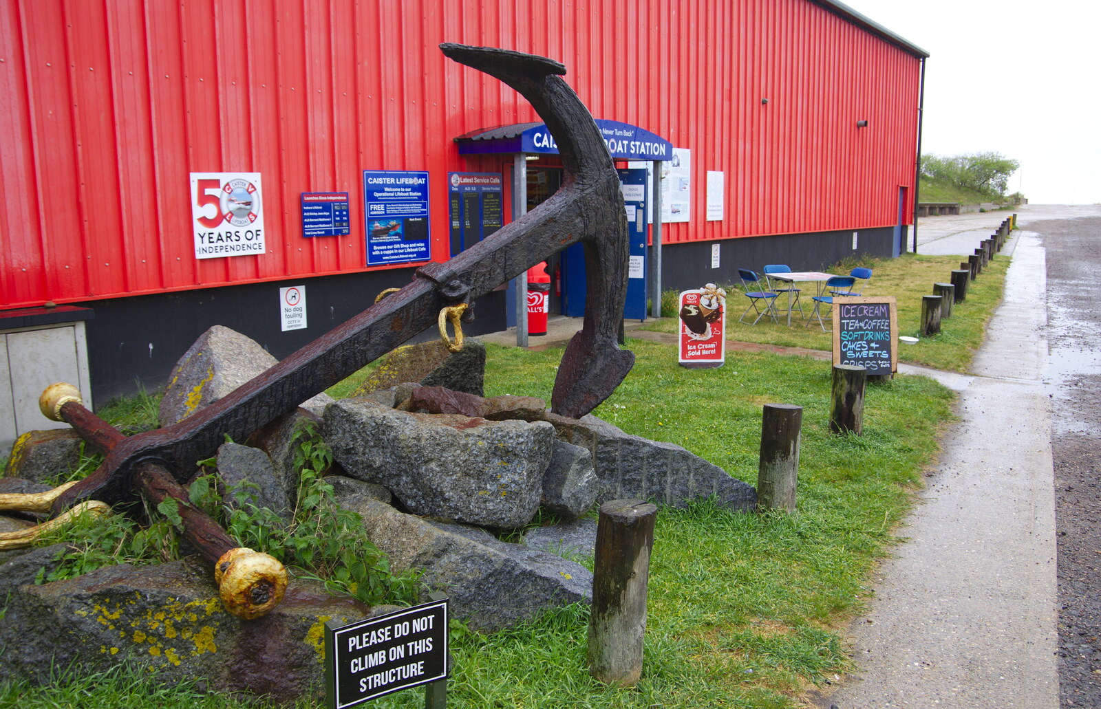 There's a big anchor outside the lifeboat shed from A Postcard From Caister on Sea, Norfolk - 6th May 2019