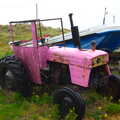 A decaying pink tractor in the rain, A Postcard From Caister on Sea, Norfolk - 6th May 2019