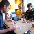 Phil and Fred play cards, The BSCC Bike Ride 2019, Coggeshall, Essex - 11th May 2019