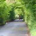 Matthew and Alan cycle up the road, The BSCC Bike Ride 2019, Coggeshall, Essex - 11th May 2019