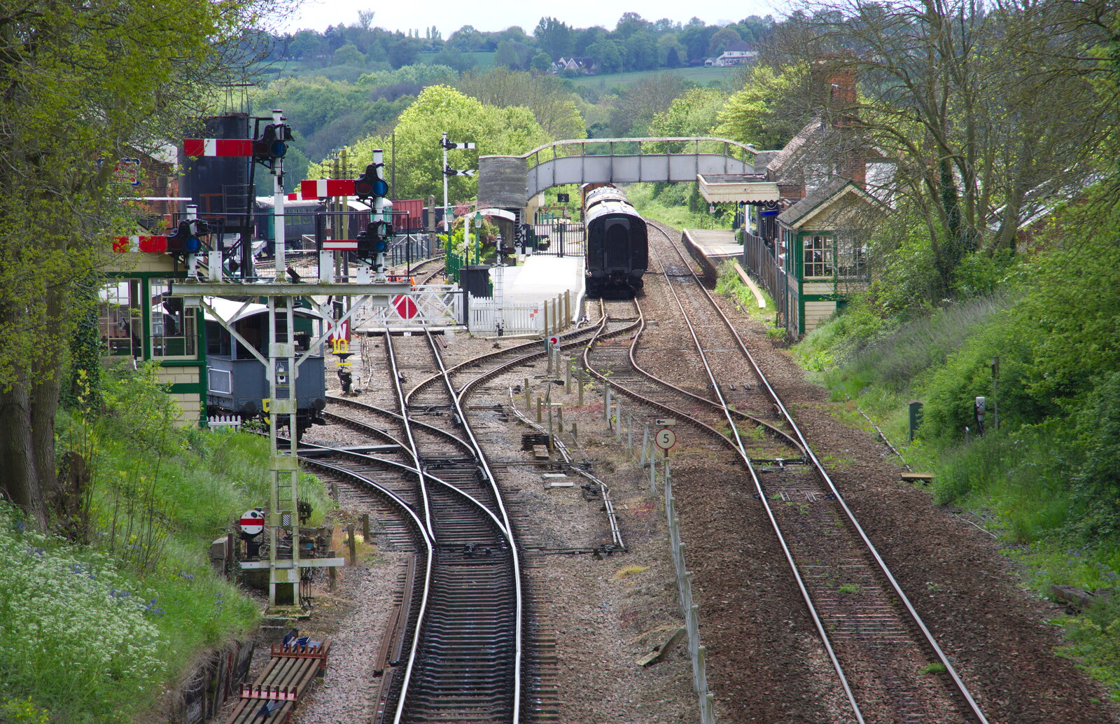 Chappel and Wakes Colne railway station from The BSCC Bike Ride 2019, Coggeshall, Essex - 11th May 2019