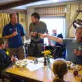 Marc points the way in the Three Horseshoes, The BSCC Bike Ride 2019, Coggeshall, Essex - 11th May 2019