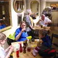 The boys scoff down chips, The BSCC Bike Ride 2019, Coggeshall, Essex - 11th May 2019