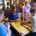 Fred picks up the cards, The BSCC Bike Ride 2019, Coggeshall, Essex - 11th May 2019