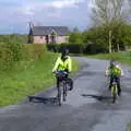 Isobel and Fred on their bikes, The BSCC Bike Ride 2019, Coggeshall, Essex - 11th May 2019