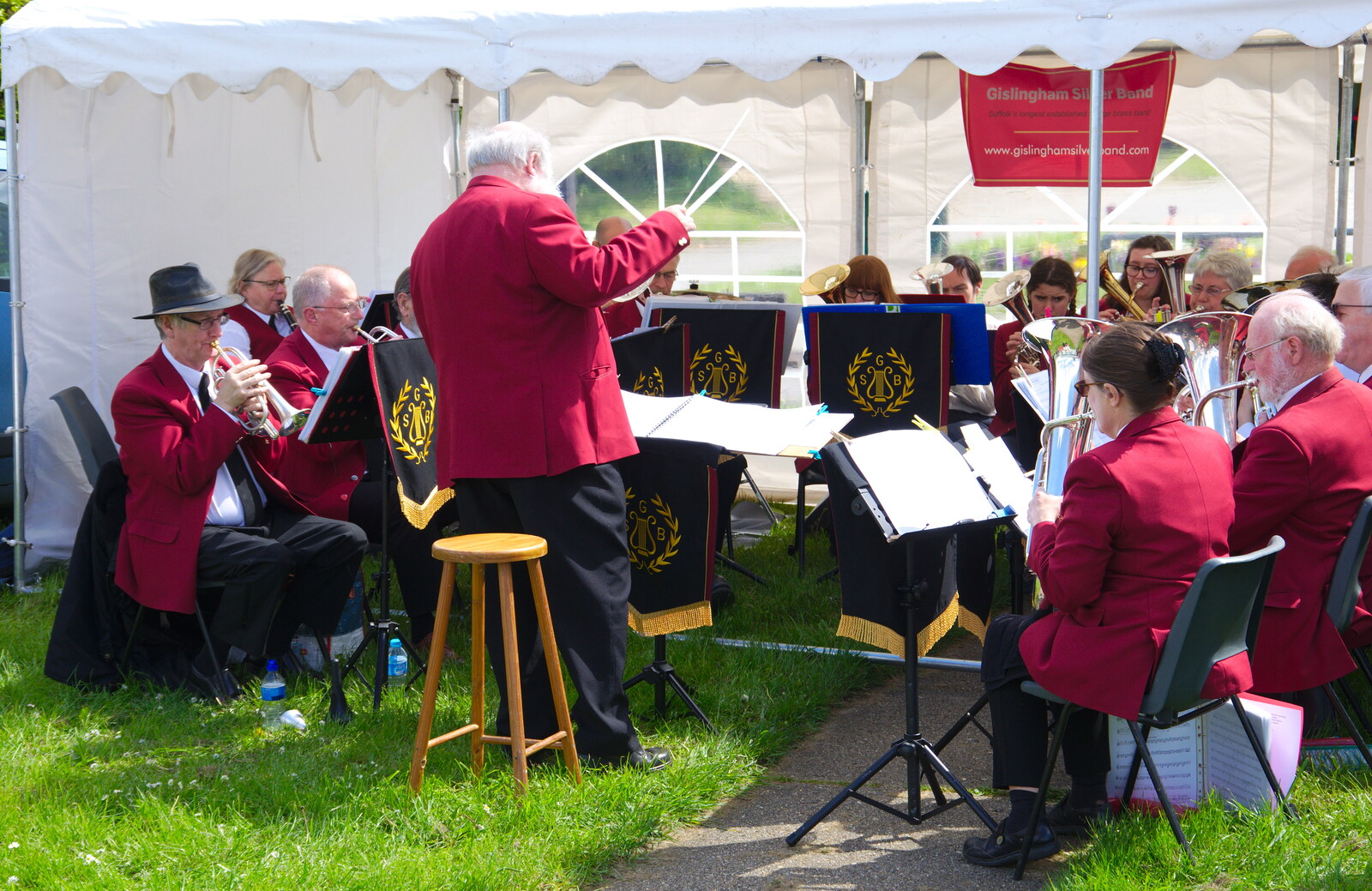 More baton waving from Adrian from The Gislingham Silver Band at the Village Hall, Gislingham, Suffolk - 12th May 2019