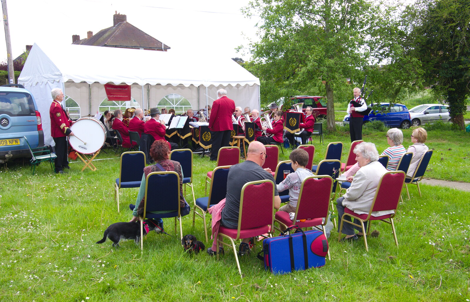 There's a small crowd watching from The Gislingham Silver Band at the Village Hall, Gislingham, Suffolk - 12th May 2019