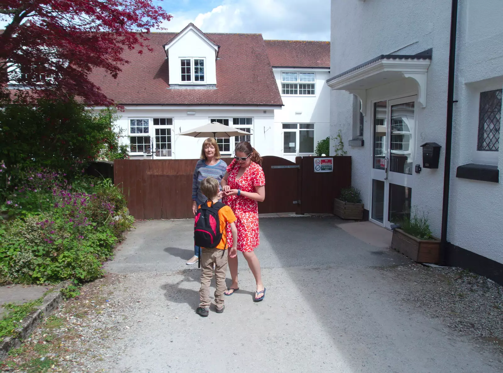 Outside Mother's pad, from Chagford Lido and a Trip to Parke, Bovey Tracey, Devon - 25th May 2019