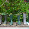 Some welly boots have been turned into plant pots, Chagford Lido and a Trip to Parke, Bovey Tracey, Devon - 25th May 2019