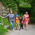Stomping up the steep hill back to the car park, Chagford Lido and a Trip to Parke, Bovey Tracey, Devon - 25th May 2019