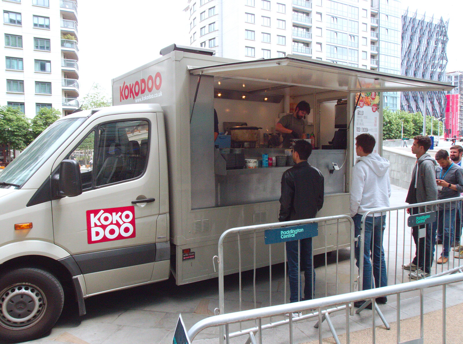 Nosher's back at work, but at least Kokodoo Korean van is in Sheldon Square from The Tom Cobley and a Return to Haytor, Bovey Tracey, Devon - 27th May 2019