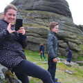 Isobel takes a photo, The Tom Cobley and a Return to Haytor, Bovey Tracey, Devon - 27th May 2019