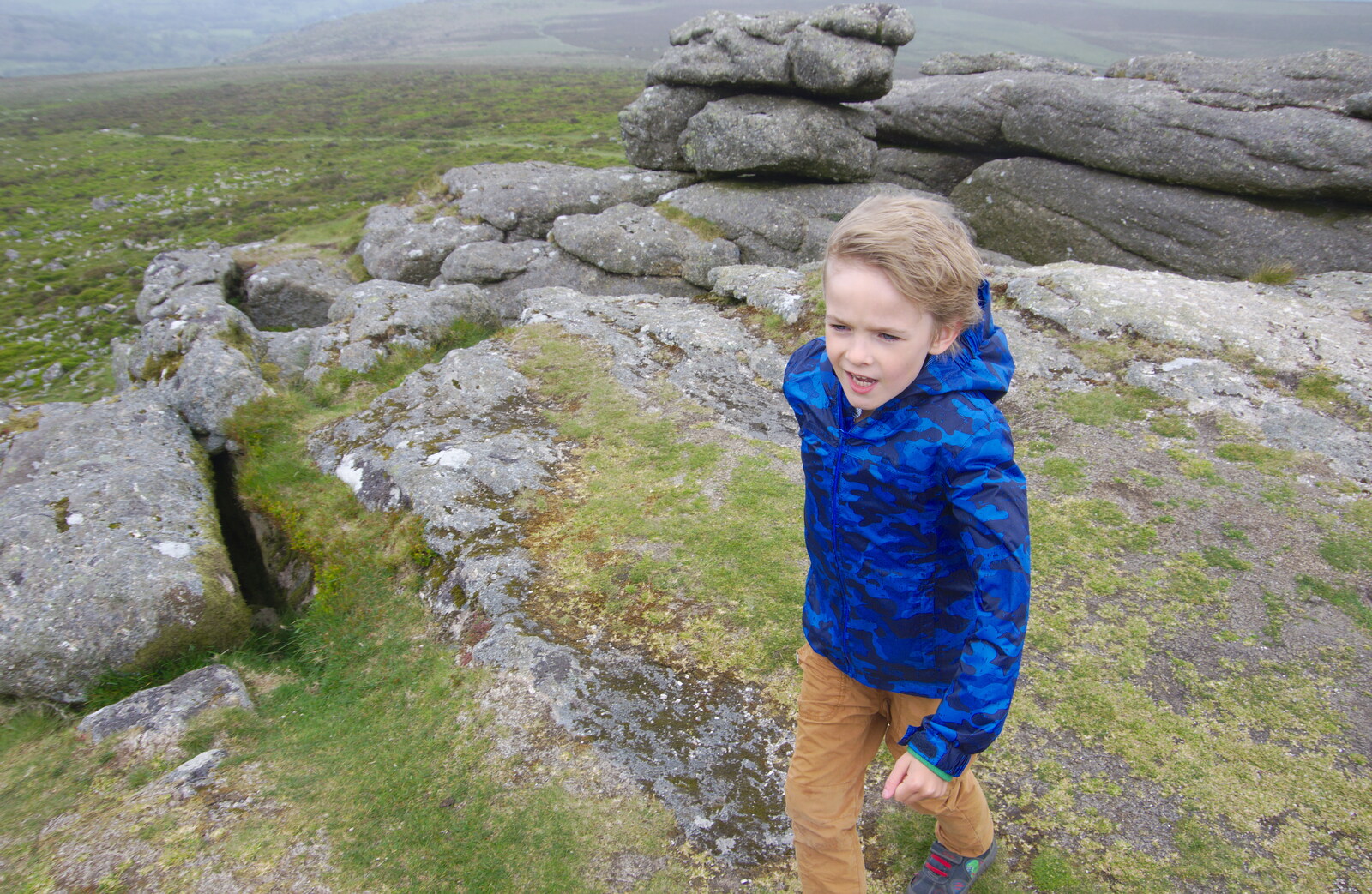 Harry is wind-swept from The Tom Cobley and a Return to Haytor, Bovey Tracey, Devon - 27th May 2019