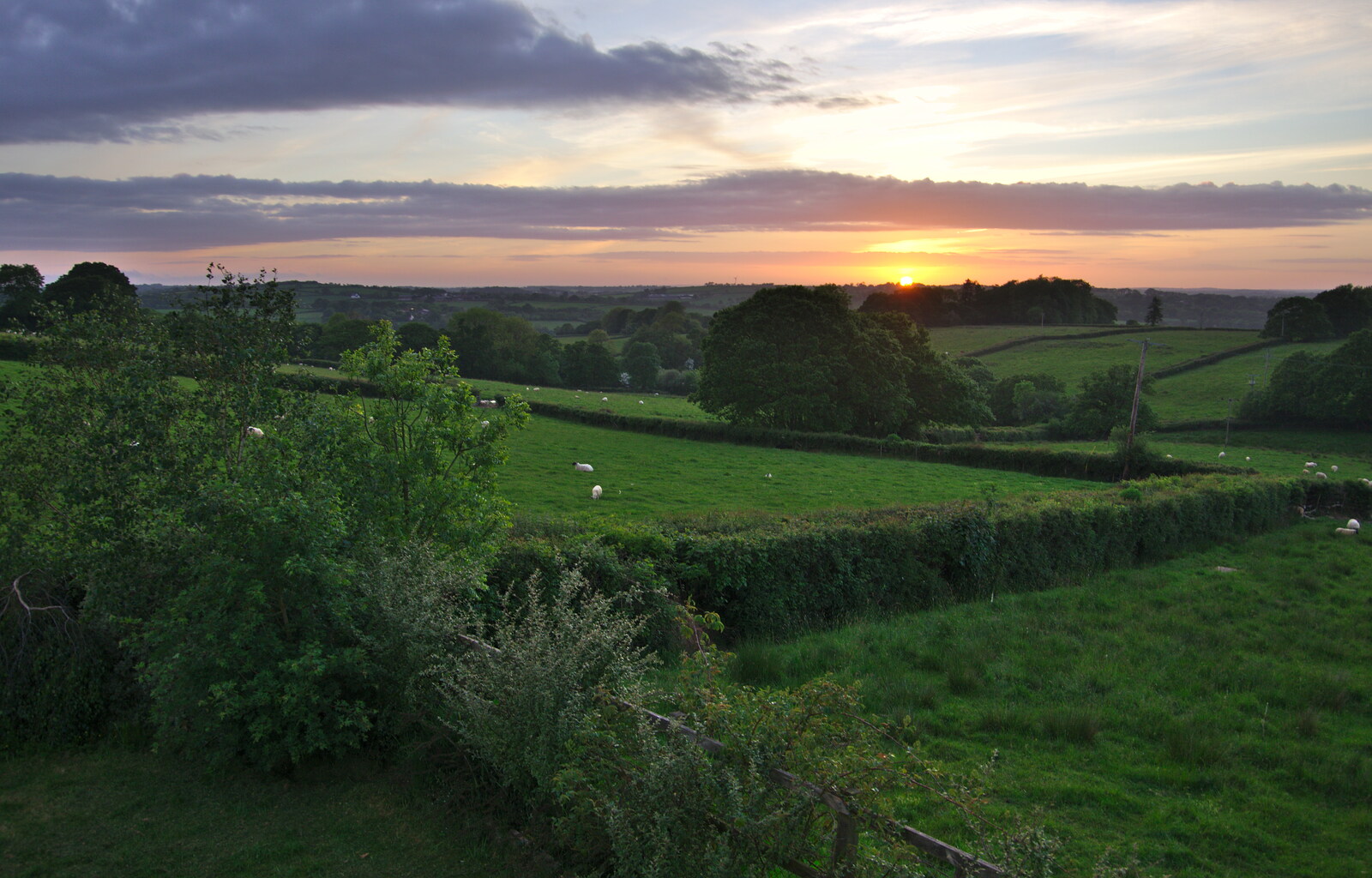 There's a nice sunset view towards the Taw Valley from The Tom Cobley and a Return to Haytor, Bovey Tracey, Devon - 27th May 2019