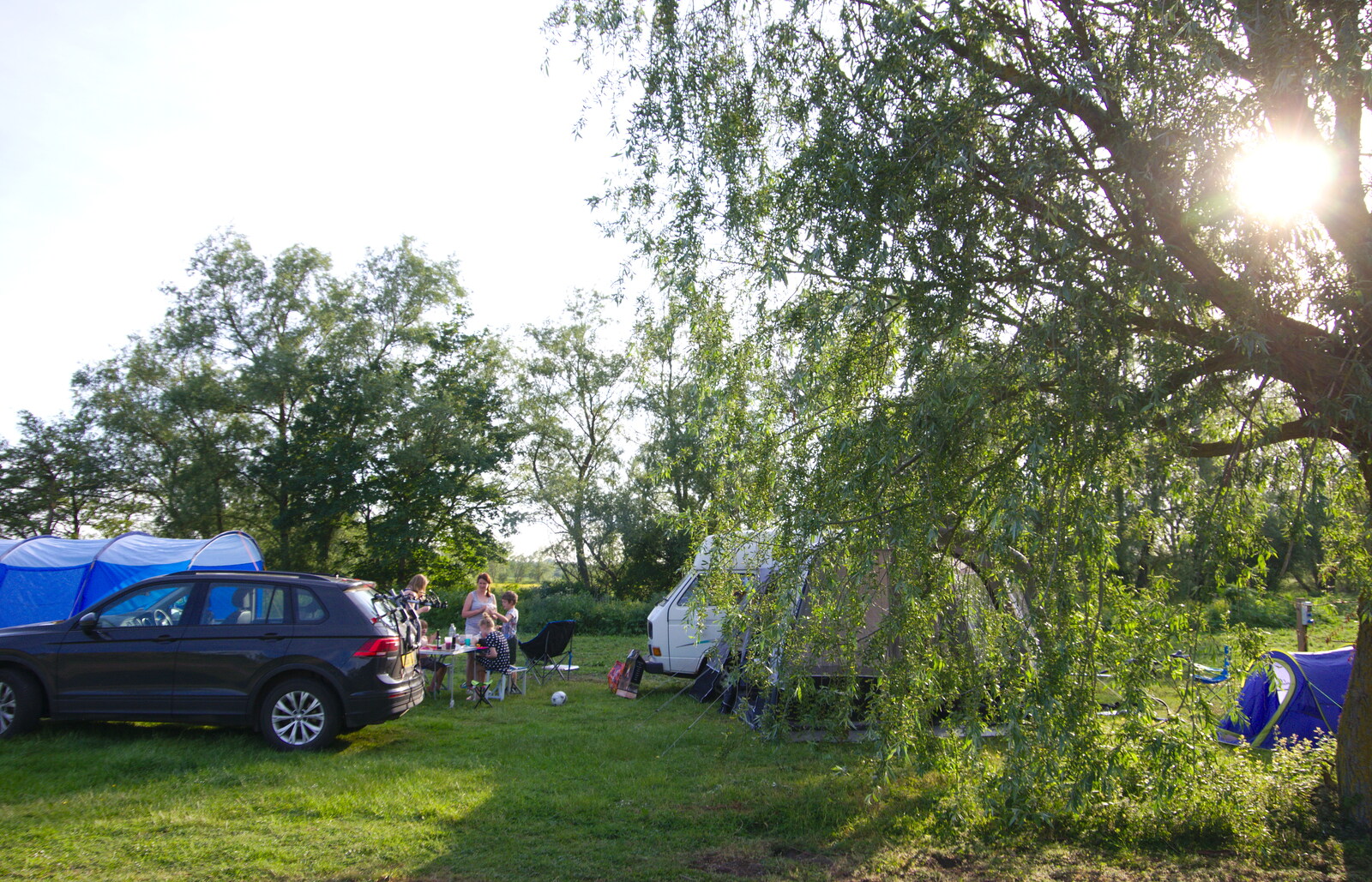 Our camp from Camping at Three Rivers, Geldeston, Norfolk - 1st June 2019
