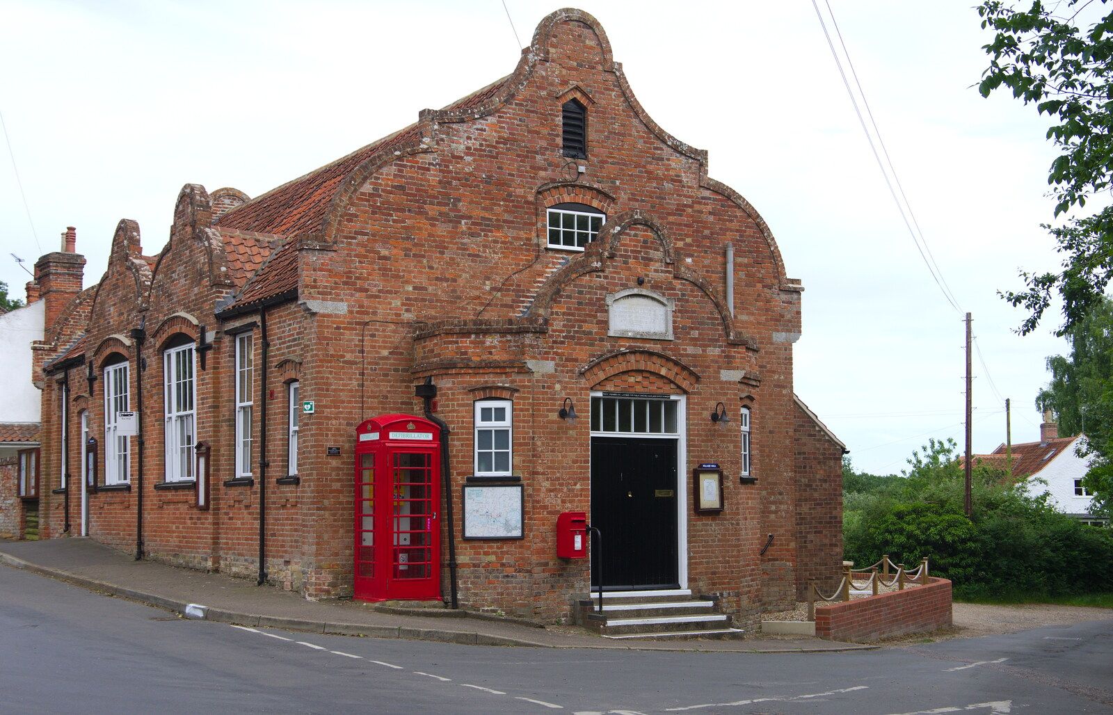 The Geldeston community hall and K6 phonebox from Camping at Three Rivers, Geldeston, Norfolk - 1st June 2019