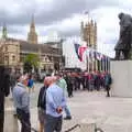 The statue of Winston Churchill looks on, The BSCC at Gissing, Taxi Protests and Eye Scarecrows - 8th June 2019